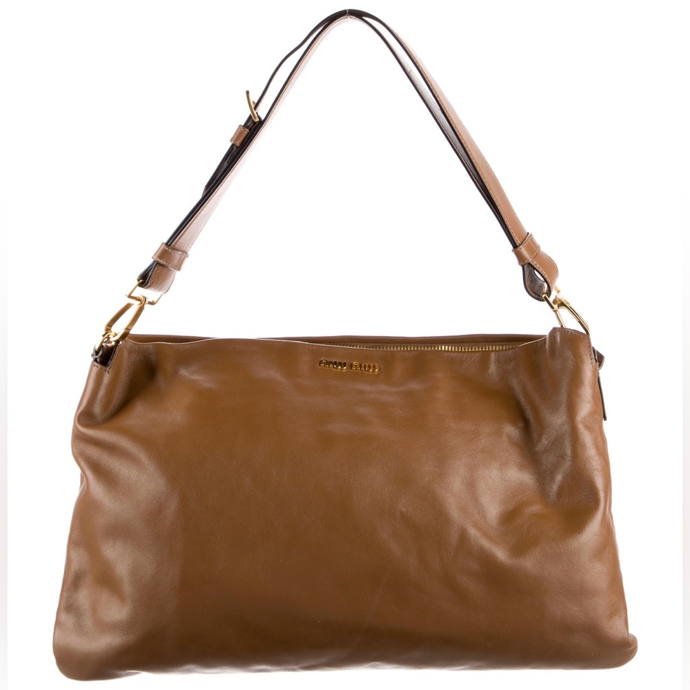 Miu Miu Brown Leather Shoulder Bag